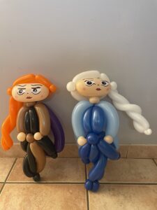 sculpture sur ballons reine des neiges